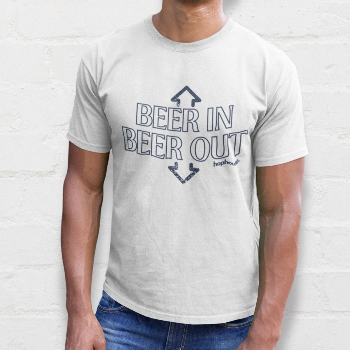 Beer In Beer Out - T-Shirt - White - HOP House - T-shirt