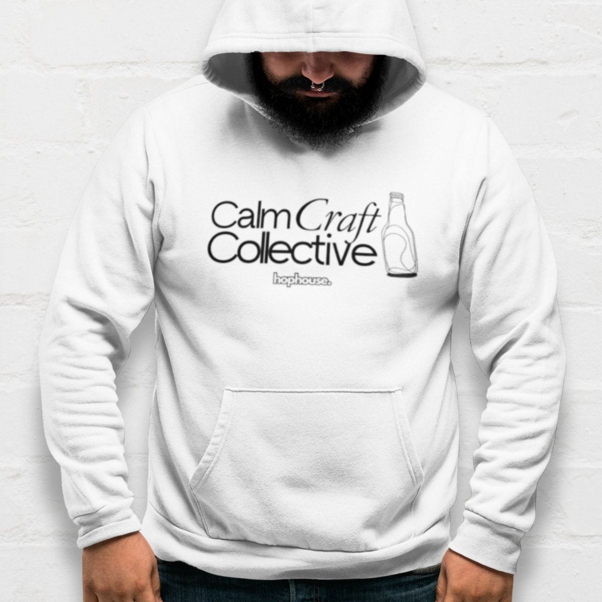 Calm Craft Collective - Hoodie - White or Blue - HOP House - Hoodie