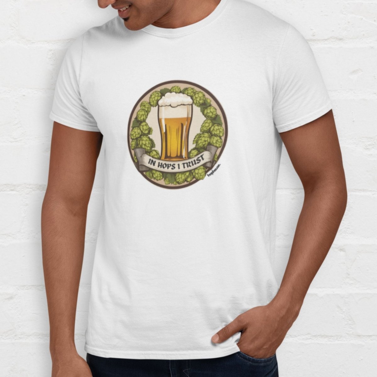 In Hops I Trust - T-Shirt - White - HOP House - T-shirt