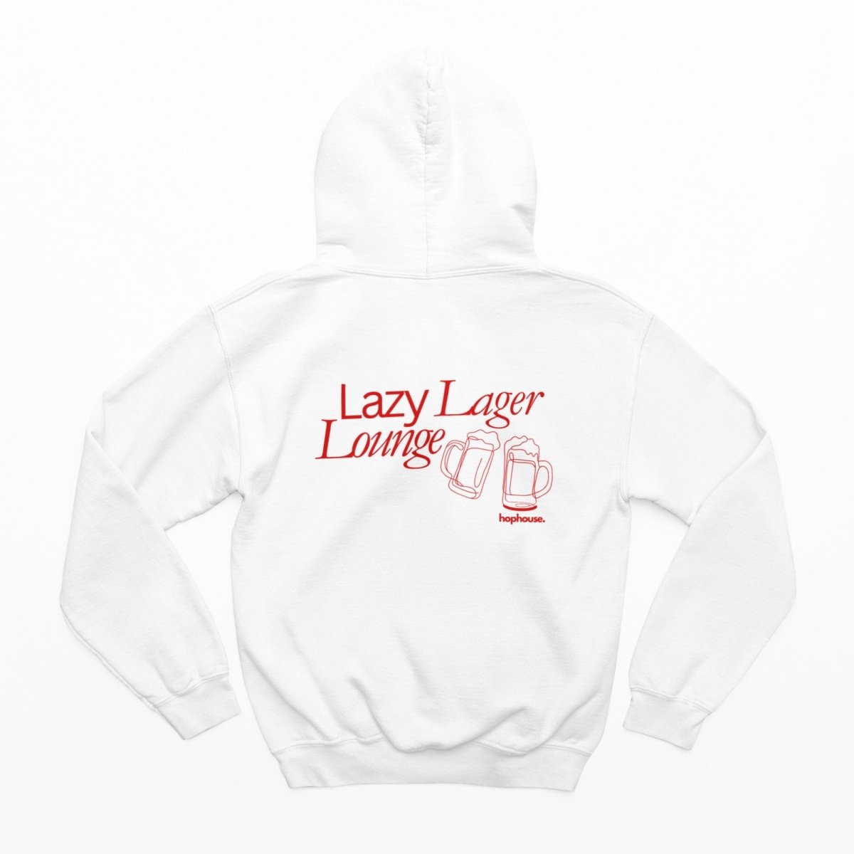 Lazy Lager Lounge - Hoodie - White or Grey - HOP House - Hoodie