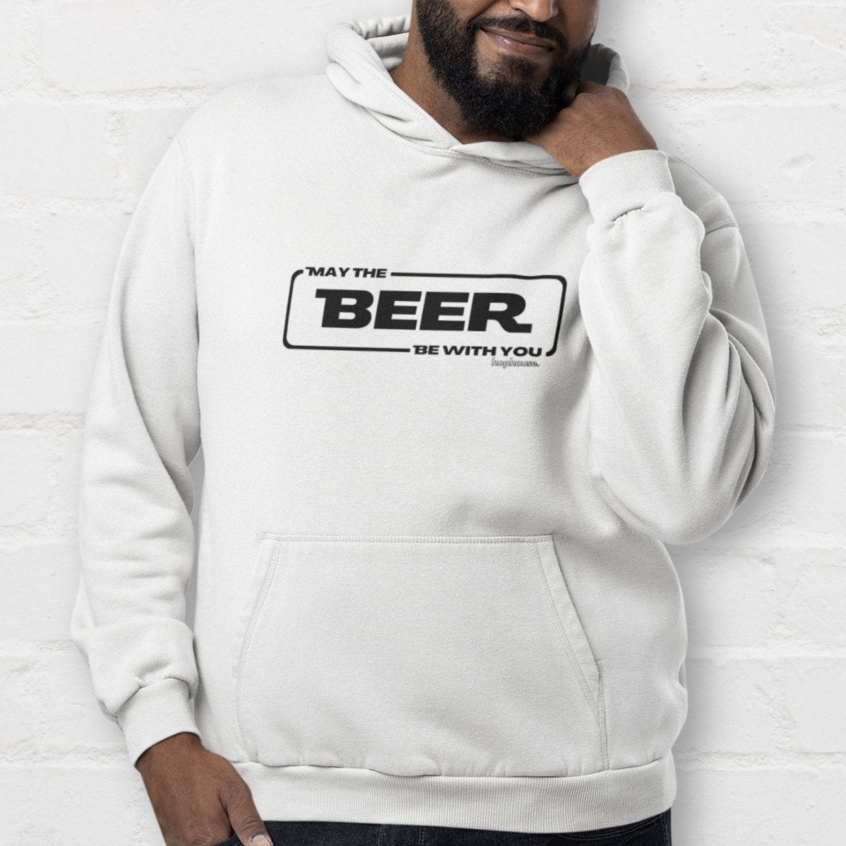 May The Beer Be With You - Hoodie - White - HOP House - Hoodie