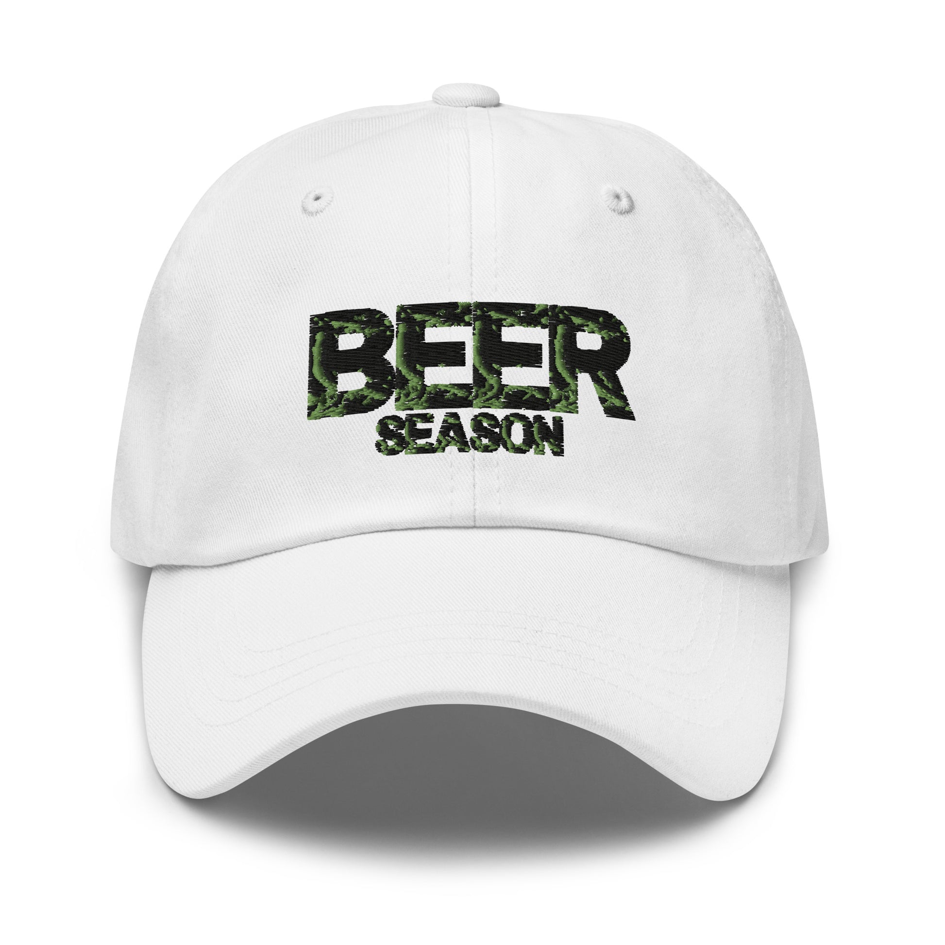 Beer Season dad hat white front