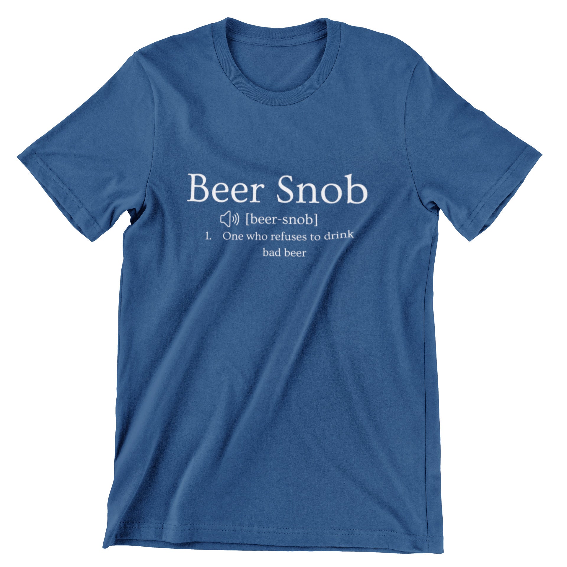 Beer Snob funny shirt in navy