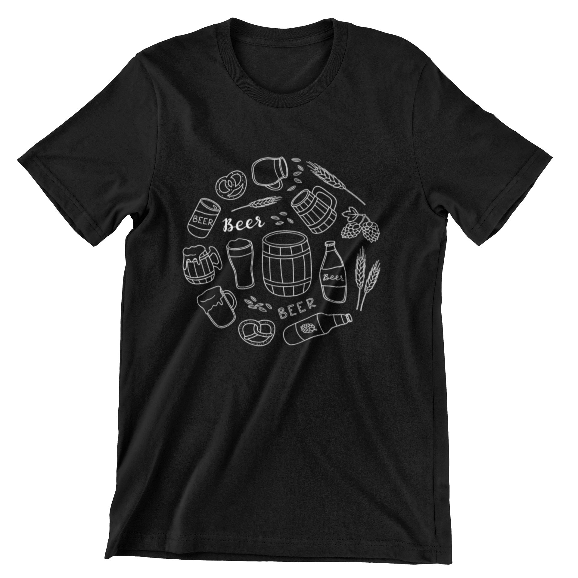 Beer World T Shirt Black