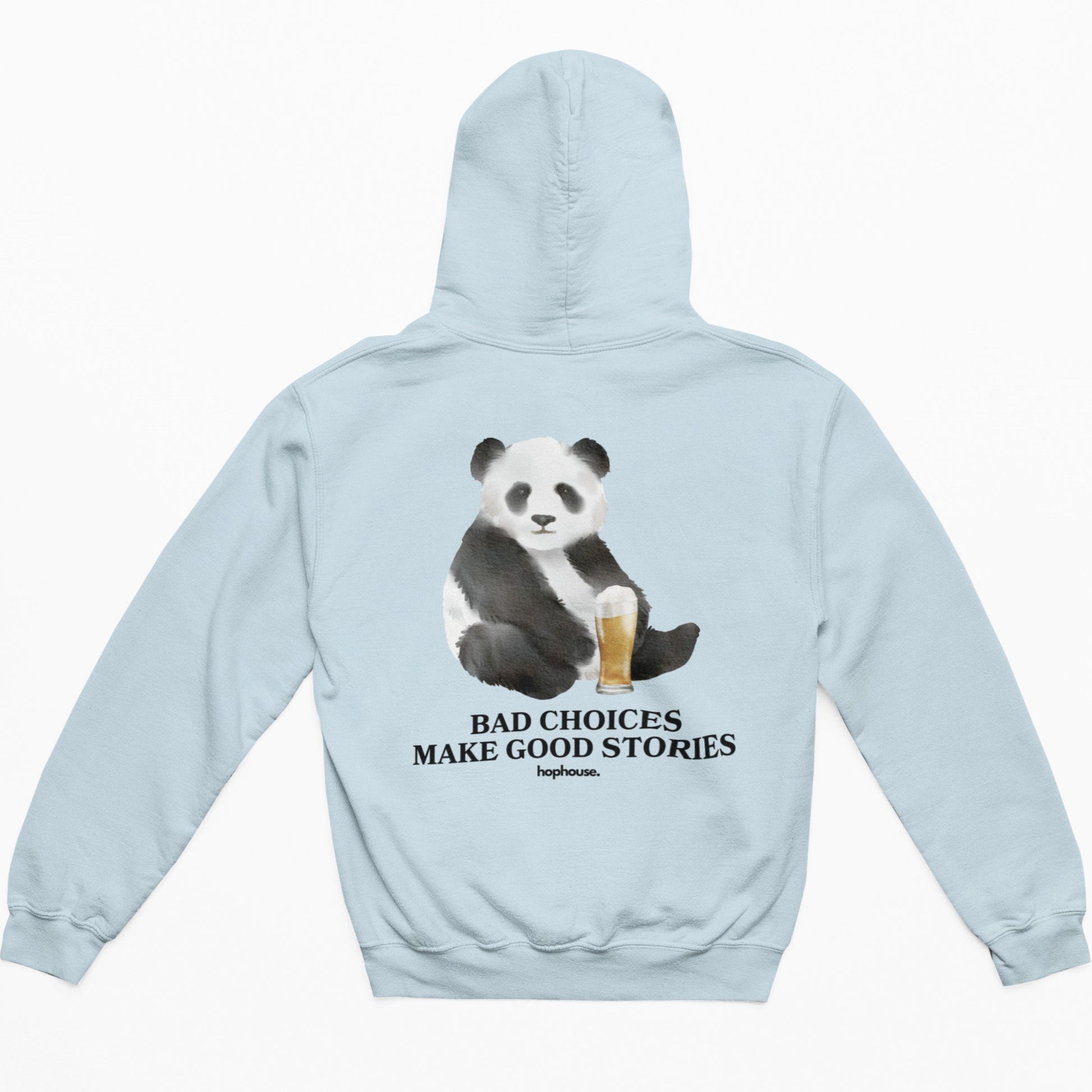 Blue men's beer panda Hophouse hoodie