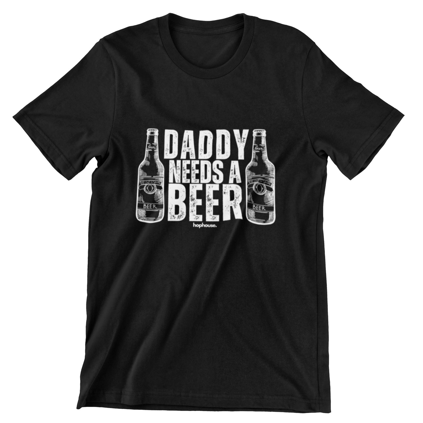 Daddy Needs A Beer Black T Shirt