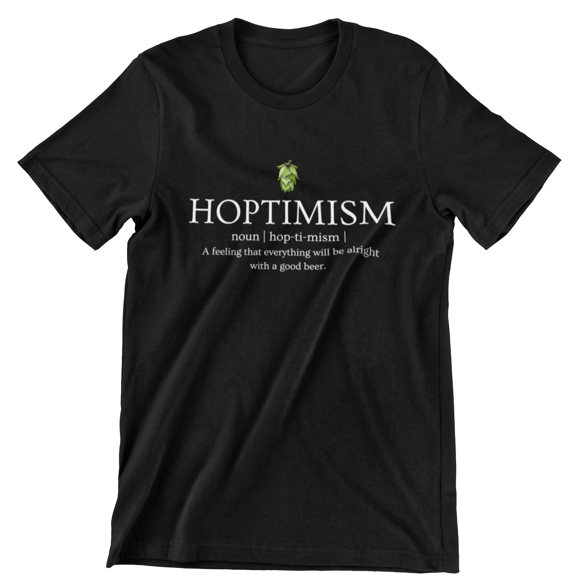 Hoptimism Beer T Shirt Black