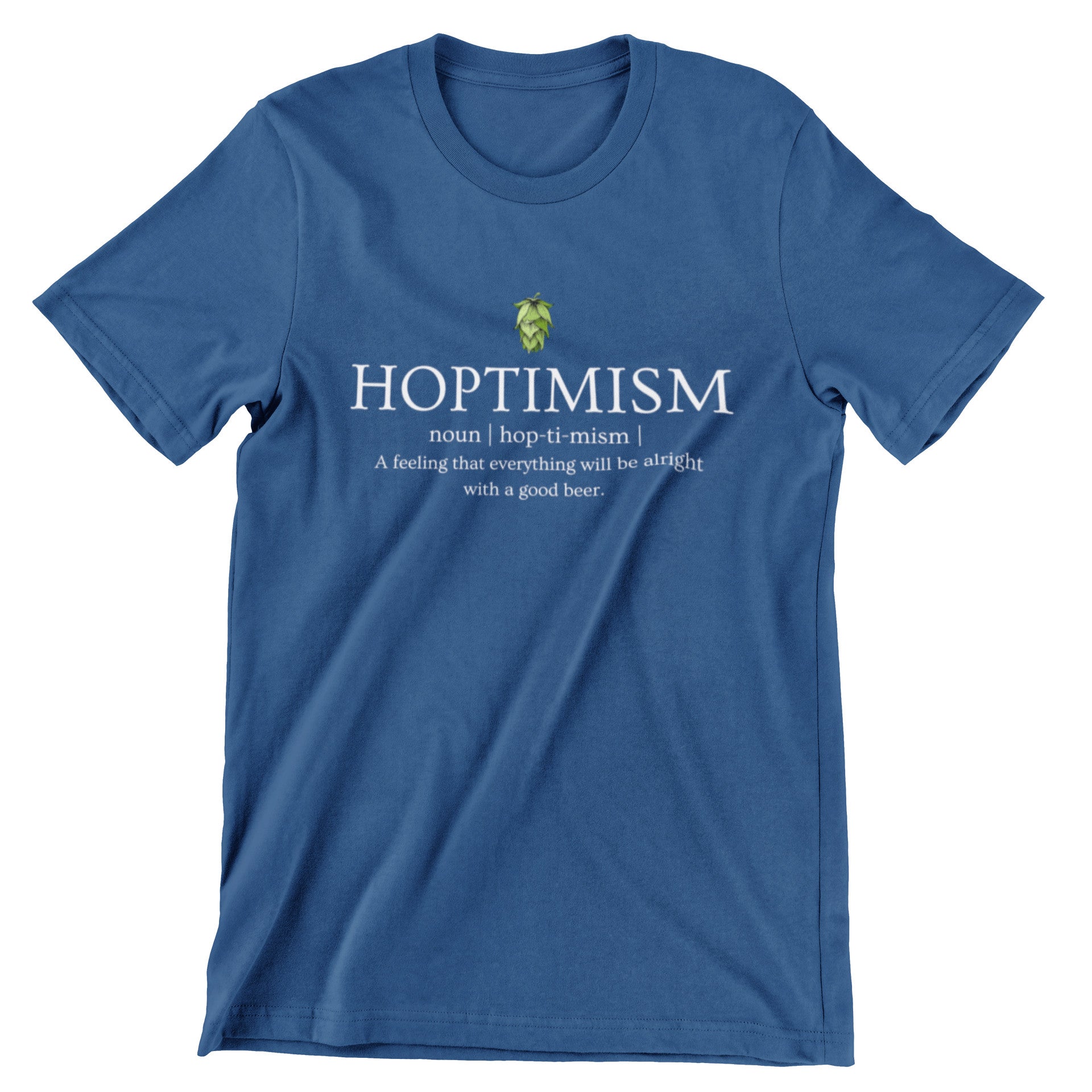 Hoptimism men's beer shirt in navy