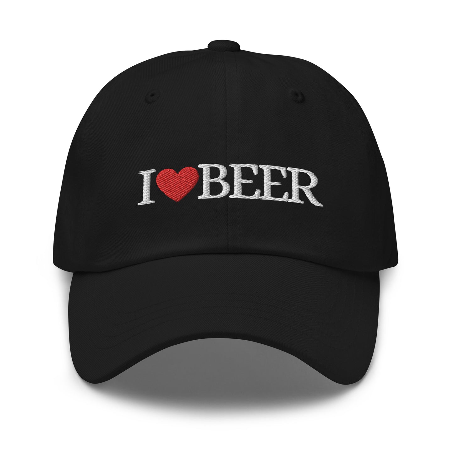 I Heart Beer dad hat black front