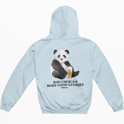 Bad Choices Make Good Stories Beer Panda - Hoodie - Blue - HOP House - Hoodie