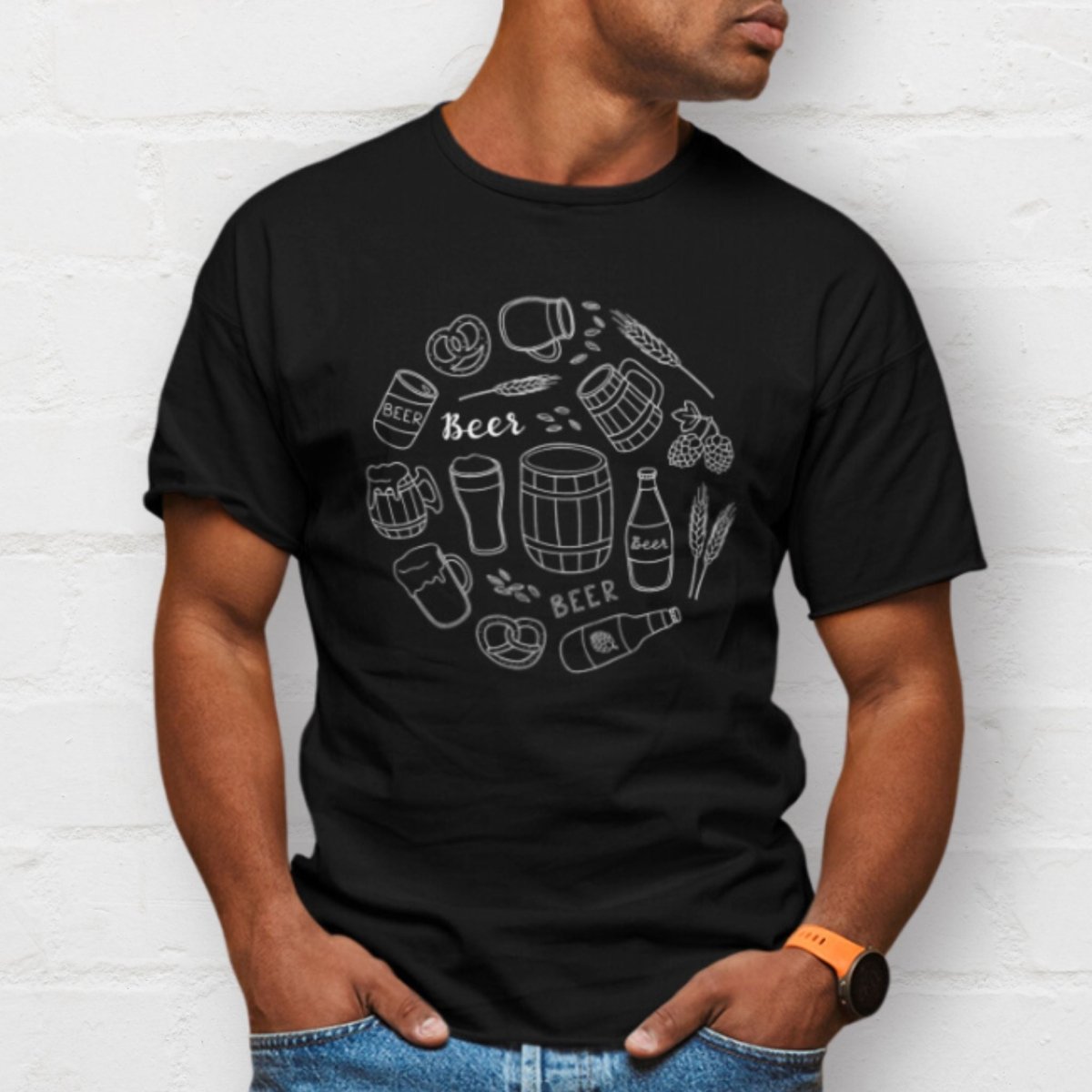 Beer World - T-Shirt - Black or Navy - HOP House - T-shirt