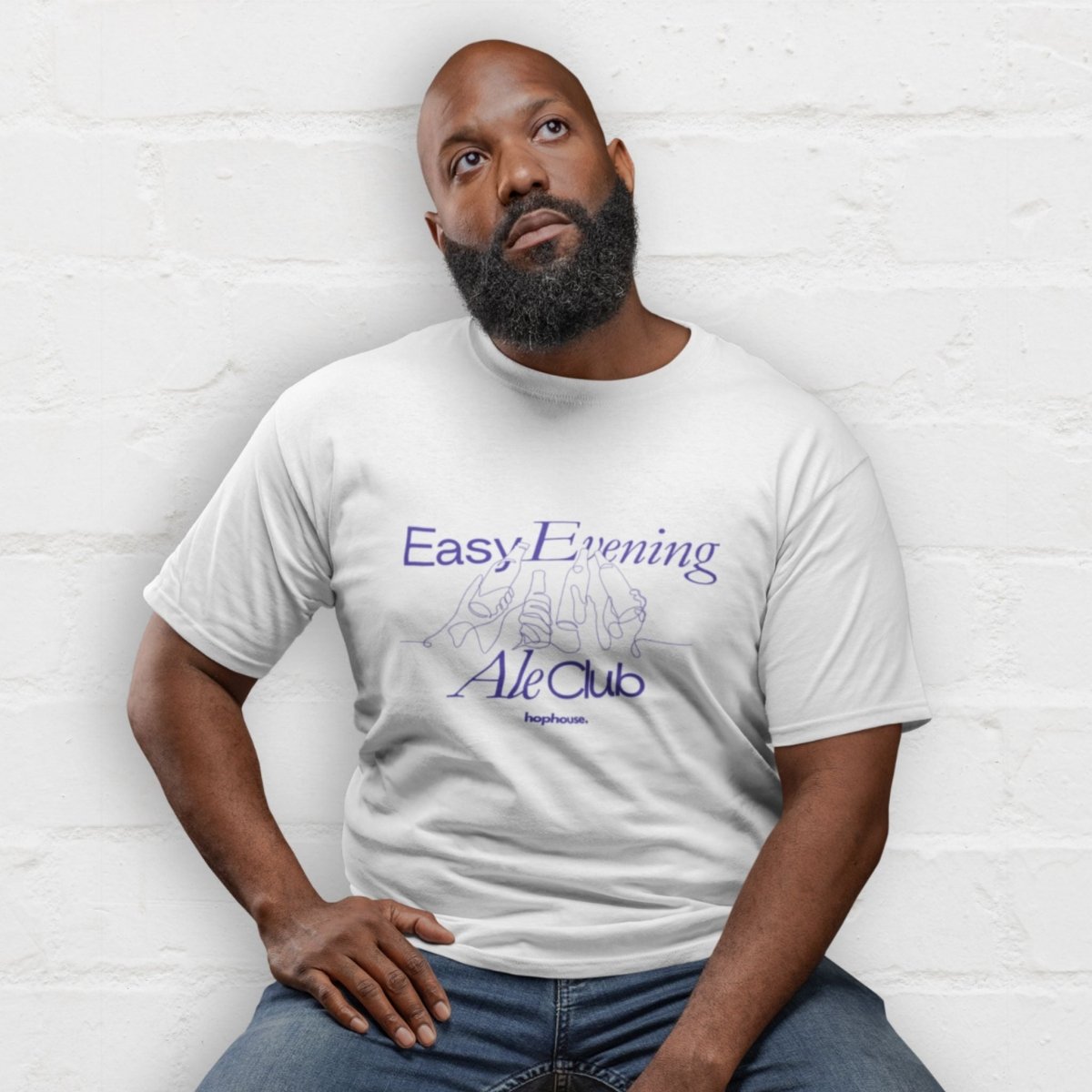 Easy Evening Ale Club - T-Shirt - White - HOP House - T-shirt