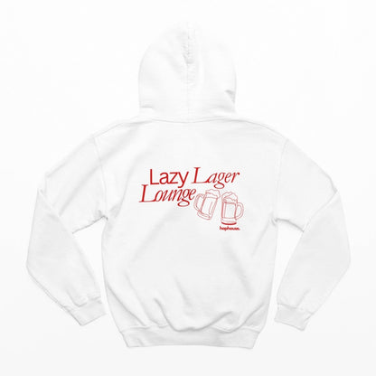 Lazy Lager Lounge - Hoodie - White or Grey - HOP House - Hoodie