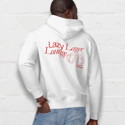 Lazy Lager Lounge - Hoodie - White or Grey - HOP House - Hoodie