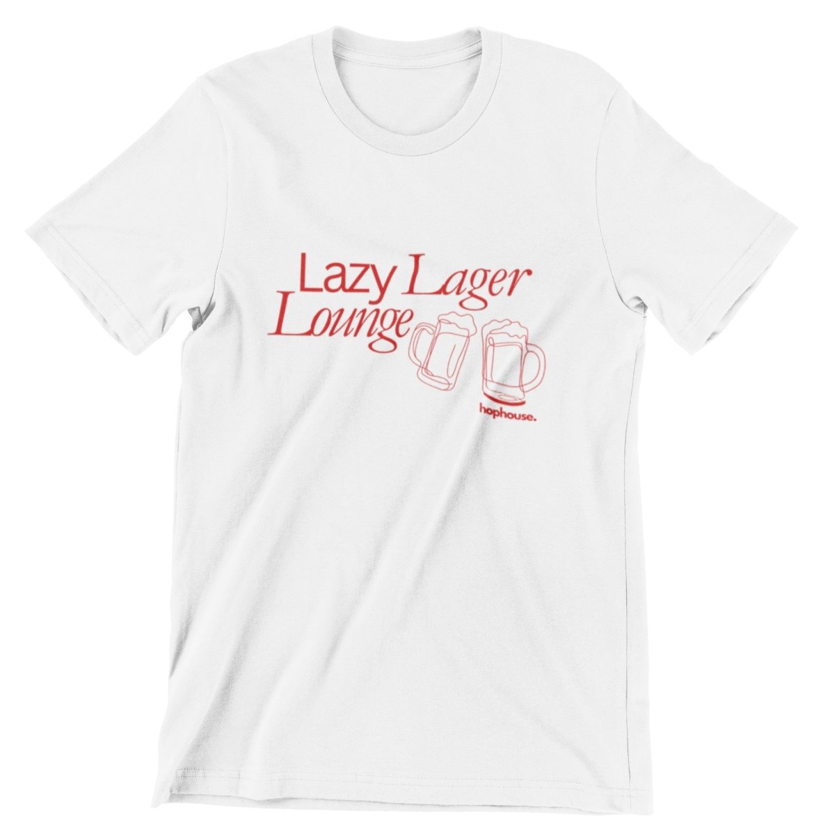 Lazy Lager Lounge - T-Shirt - White - HOP House - T-shirt