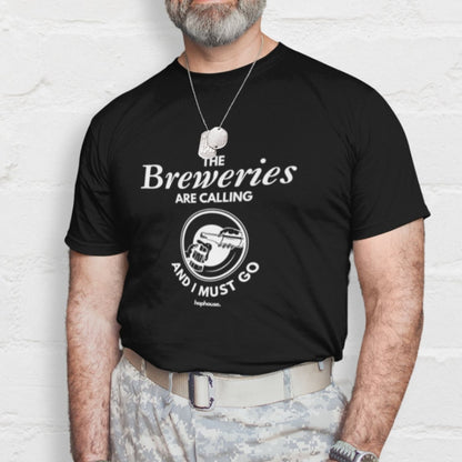 The Breweries are Calling and I Must Go - T-Shirt - Black - HOP House - T-shirt